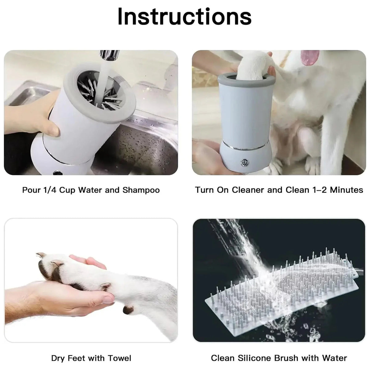 Electric Pet Paw Cleaner - Automatic No-Wipe Paw Washer for Dogs & Cats